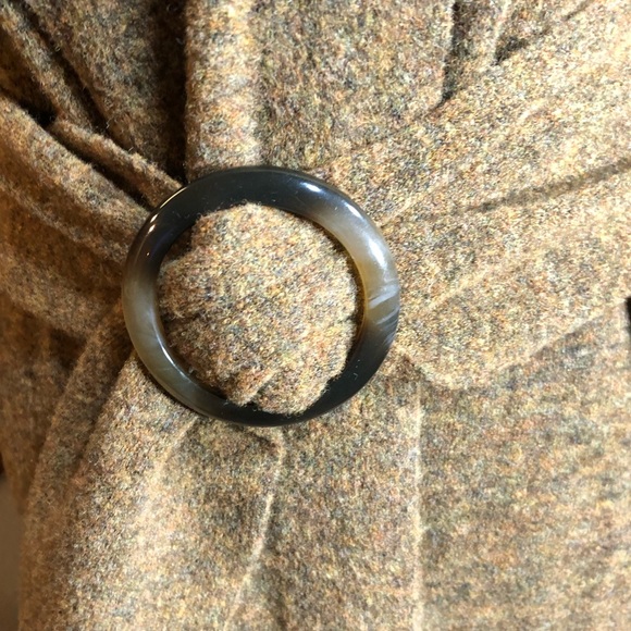 Wool blend longline duster sweater cropped kimono  sleeves and removable… - Picture 5 of 11